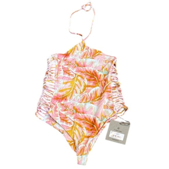 Stone Fox Fella One Piece Swimsuit Size M In Hot Tropix - Picture 5 of 10